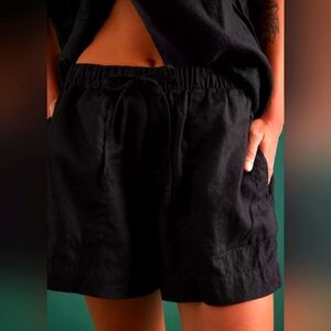 NWT (Aerie) AE77 Handcrafted Premium 100% Linen Pull-On Short